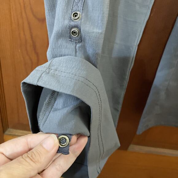 Prana Women’s Convertible Hiking Cargo Pants Sz 12 New Rip Stop Gray Stretch - Picture 3 of 11